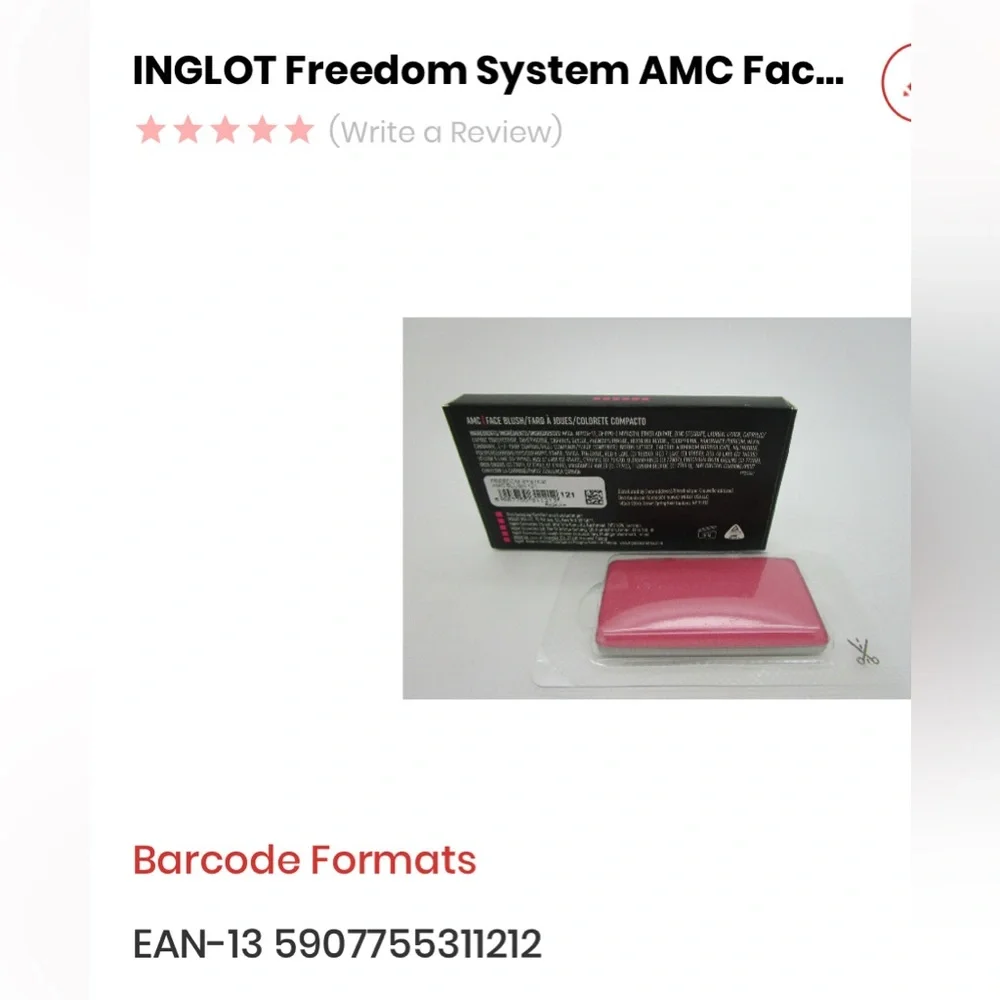 Inglot Freedom System AMC Face Blush #121